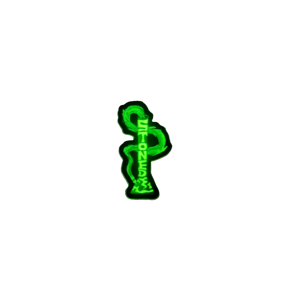 GLOW IN THE DARK BONG STONED STICKER