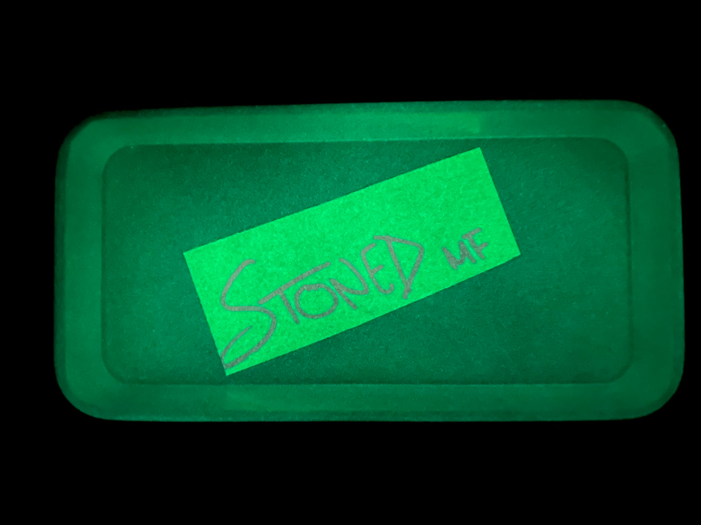 Stoned glow in dark rolling tray